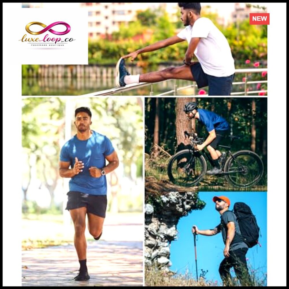 5 Pack Men's Quick Dry Workout Shirts Moisture Wicking Athletic Tees - Picture 6 of 7